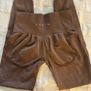 NVGTN brown leggings with contour, size medium